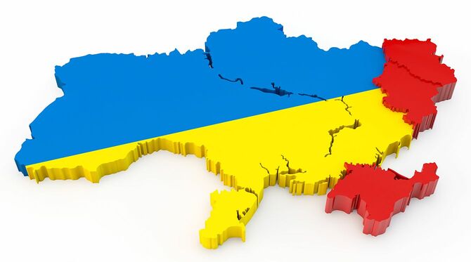 ウクライナマップドネツク、ルハンシク、クリミア