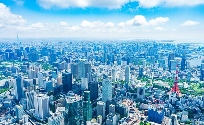 東京都内の空撮写真