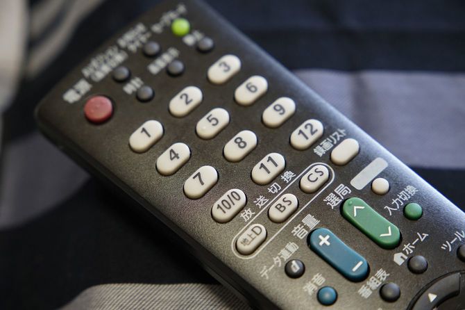 日本のテレビのリモコン