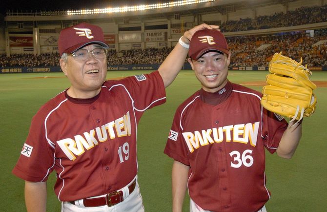 プロ野球・ロッテ―楽天／野村監督と朝井