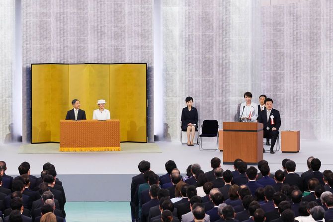 令和8年4月29日、昭和100年記念式典にて式辞を述べる高市総理