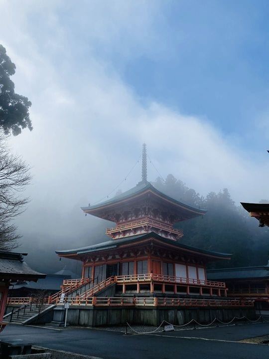 比叡山にある最澄ゆかりの法華総持院東塔