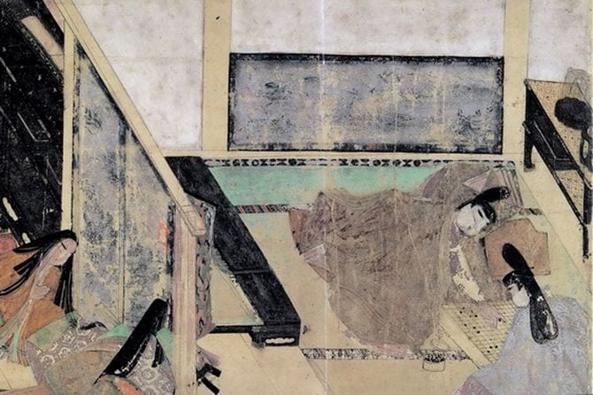 『源氏物語絵巻』「宿木」段