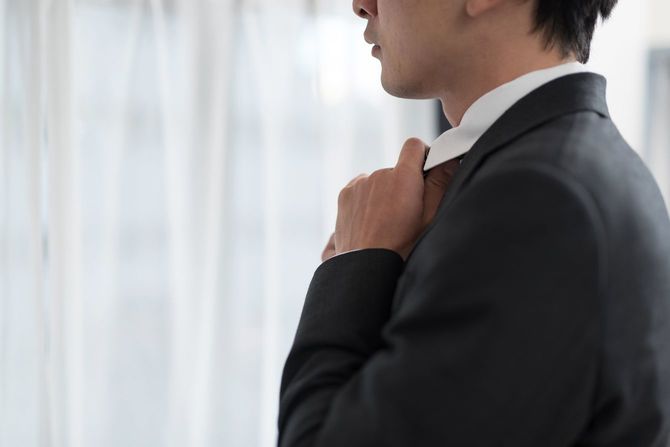 ビジネスマンの朝