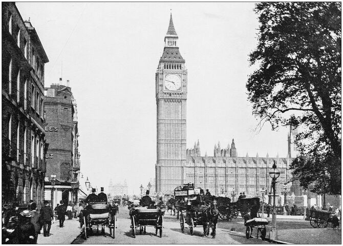 ロンドン・ウェストミンスターの古い写真