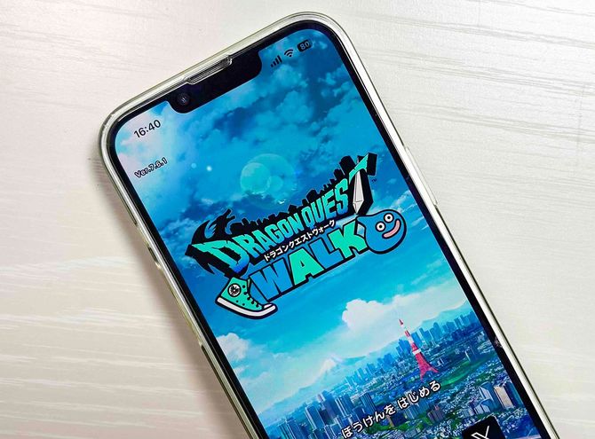 「ドラゴンクエストウォーク」のスタート画面