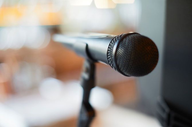 結婚式のスピーチ用のマイク