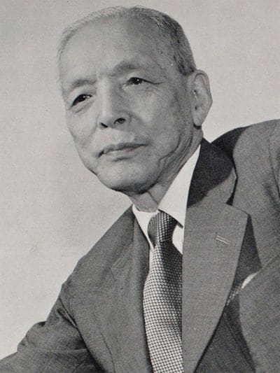 東宝社長・小林一三。撮影：田村茂