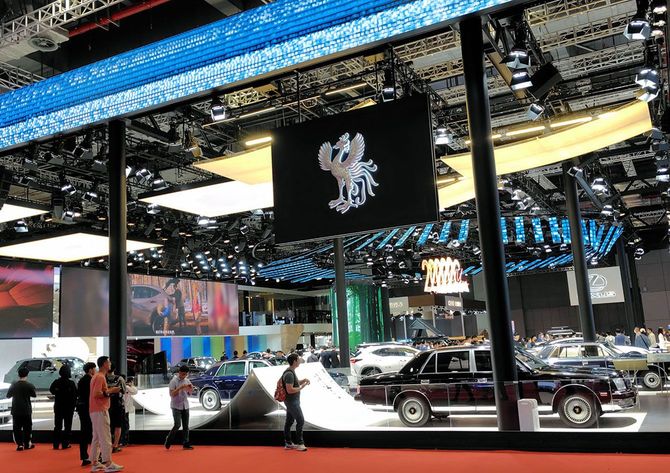 2025年4月に開催された上海モーターショーでのセンチュリーブース