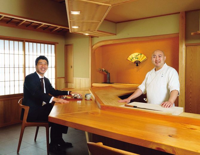 神奈川県・湯河原町の「お料理 加瀬」にて。