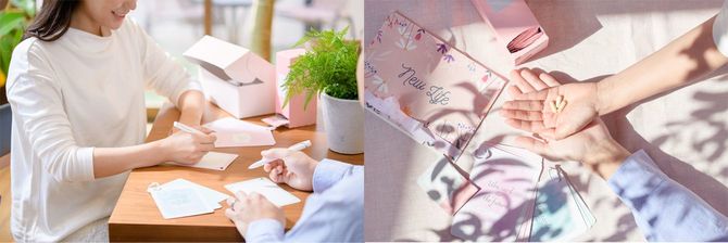 サプリメントとともに、妊活に関する情報をまとめた知識ブックとコーチングカードが届く。