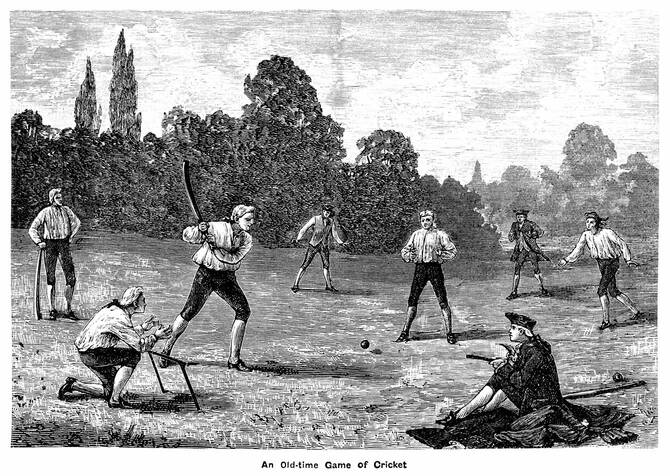 18世紀のクリケットの試合