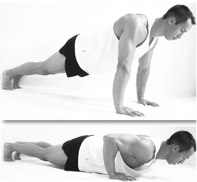 クラシック・プッシュアップ(強度1~4) 胸筋、上腕三頭筋、三角筋、体幹