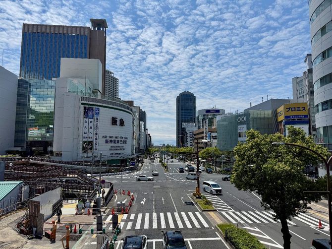 三宮エリアの街並み