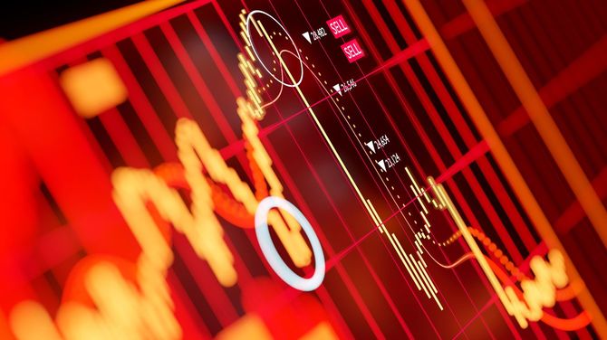 2020年の株価暴落のイメージ