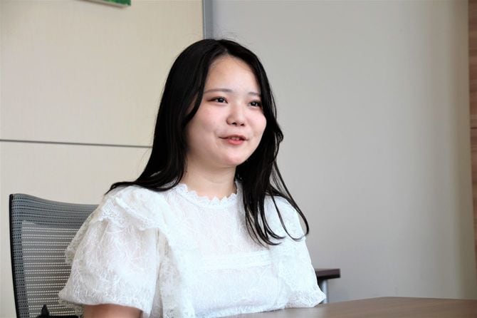 ＃YourChoiceProject共同代表の文学部4年、江森百花さん（静岡県出身）