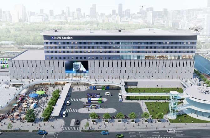 都市活性化のために大型都市開発にも着手。大阪府・大阪市や大阪公立大学などと共にまちづくり開発の計画を進める東の拠点「森之宮」では、新駅の設置を決定した。他に駅ビルや駅前空間の開発も予定している。「大阪に人々が交流する新たな核が生まれます」と角元氏。
