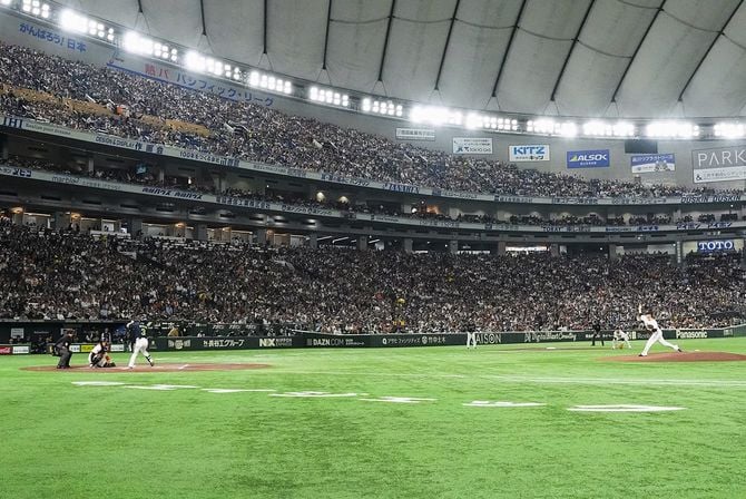 プロ野球が開幕し、東京ドームでは巨人―ヤクルト戦が行われた=2025年3月28日