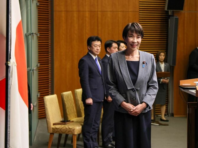 記者会見を行う高市内閣総理大臣