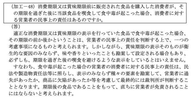 消費者庁・食品表示基準Q&A第2章加工食品