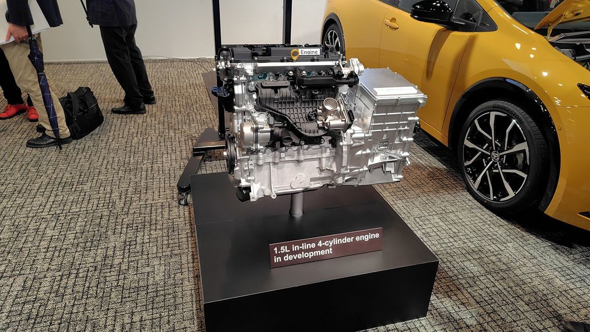 トヨタが開発中の1.5L直列4気筒エンジン。