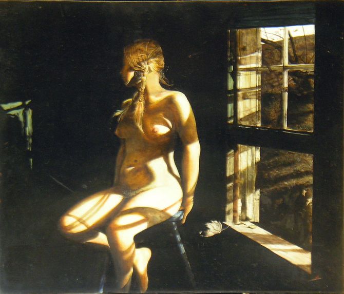 中島健太氏の学生時代の模写「アンドリュー・ワイエス」変形サイズ