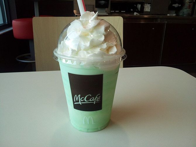 アメリカのマクドナルドのシェイク