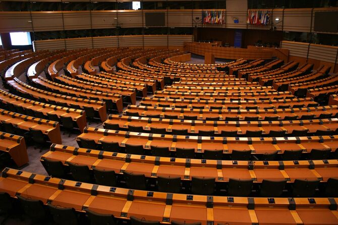 ベルギー・ブリュッセルの欧州議会の集会室