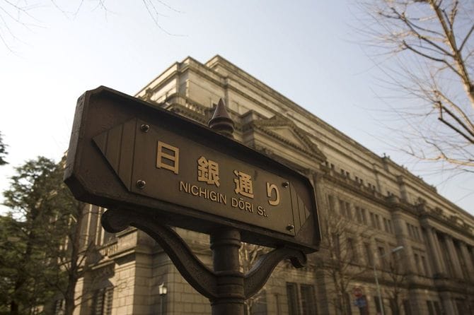 日銀通りの標識