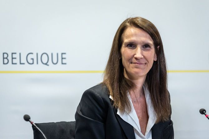 ソフィー・ウィルメス首相（当時）2020年4月15日撮影