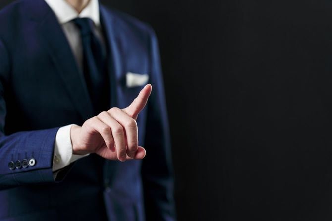 ビジネスマンの手
