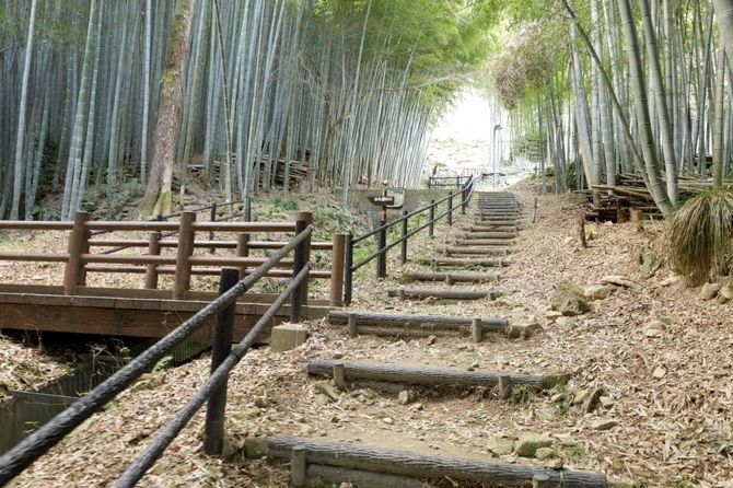 家臣たちの屋敷が並んでいた大手道