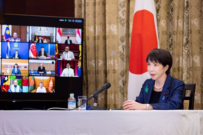 令和8年4月15日、首脳会合に臨む高市総理(出典=首相官邸ホームページ)