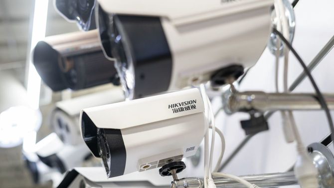 中国に本社を置く精密機械大手の監視カメラ