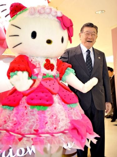 ハローキティ 辻信太郎前社長 根付け サンリオ 根付 希少 レア 辻社長 限定 ハローキティ 辻信太郎前社長 根付け サンリオ 根付 希少 レア