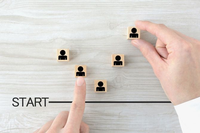 スタートラインとそれぞれの位置