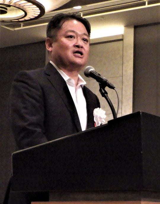 期成同盟会総会で、「静岡空港新駅」を取り上げた山梨県の長崎知事(東京都内)