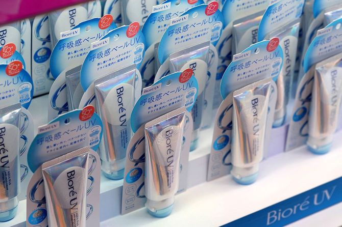 花王の日焼け止めブランド「ビオレ UV」＝2025年4月9日