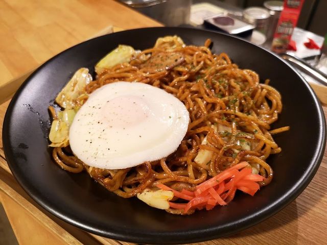 出来上がった焼きそば