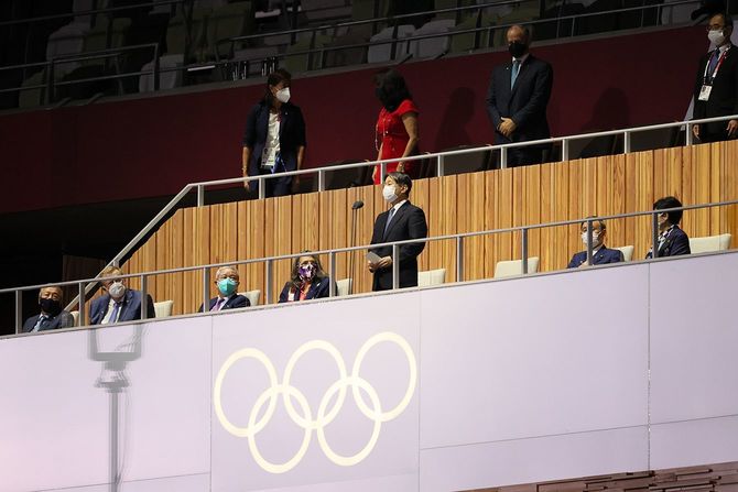 東京五輪の開会を宣言される天皇陛下