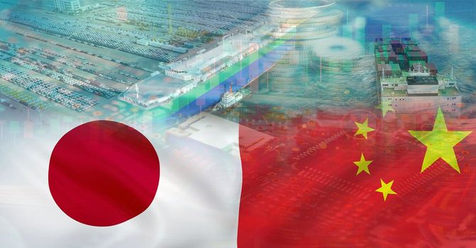 日中ビジネス貿易と経済関係イメージ