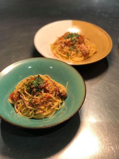 2日目「ラグーソースパスタ」完成