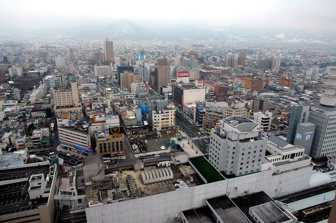 山形市内の風景、2007年