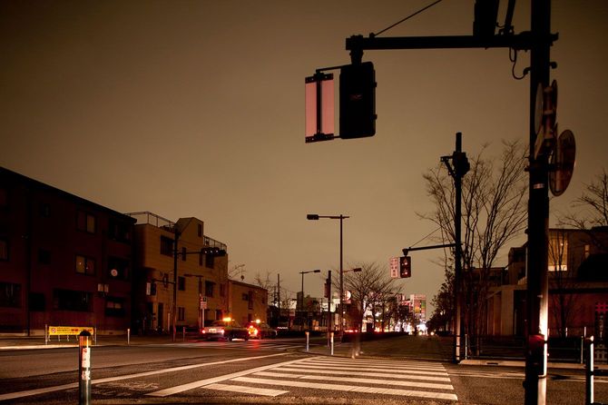 夜の横断歩道