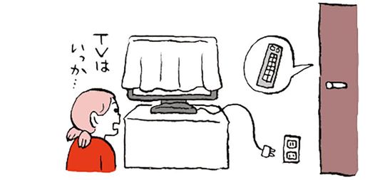 テレビ用のカバーを用意して、見終わったら毎回カバーをかける