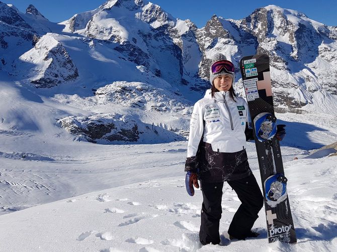 竹内智香さん。スイス・ツェルマットで