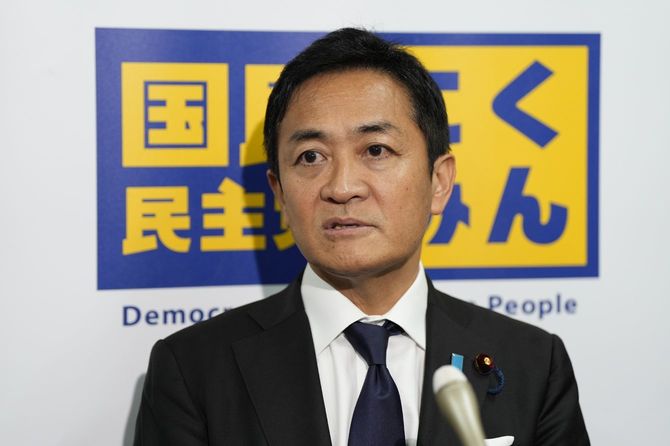 取材に応じる国民民主党の玉木雄一郎代表