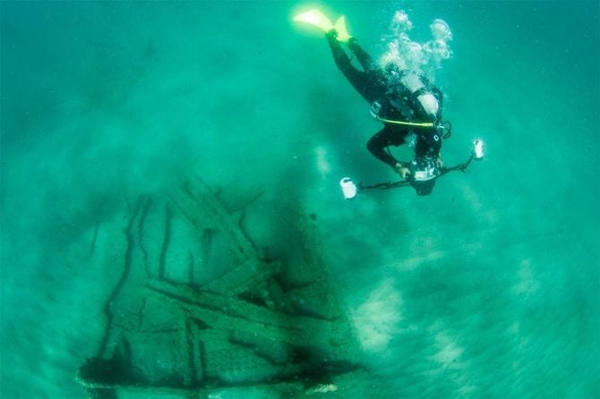 メキシコでの海底調査の様子