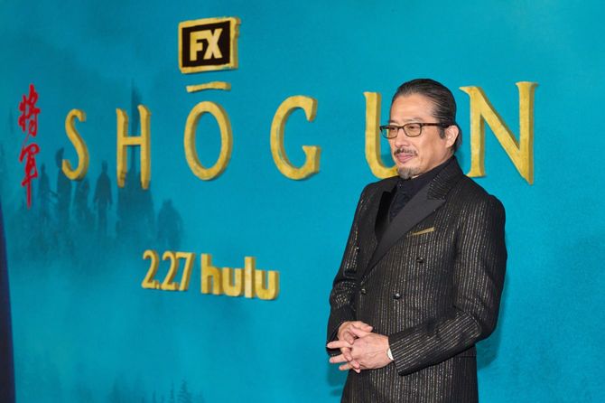 『SHOGUN 将軍』のプレミアに出席した俳優、真田広之（