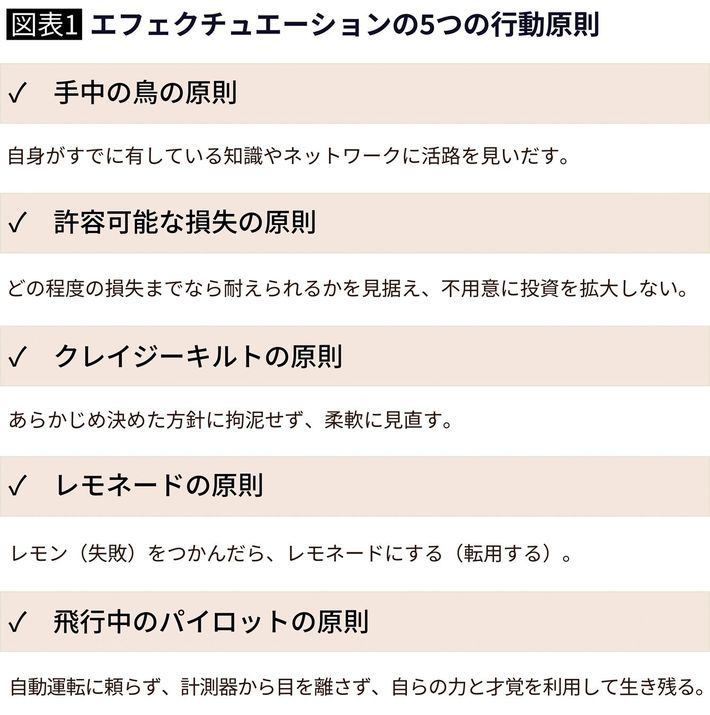 エフェクチュエーションの5つの行動原則